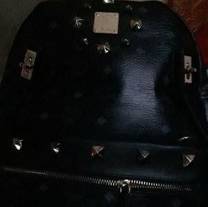 MCM brand new black and gold book bag